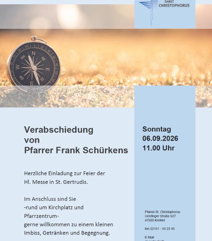 Verabschiedung Pfarrer Schürkens