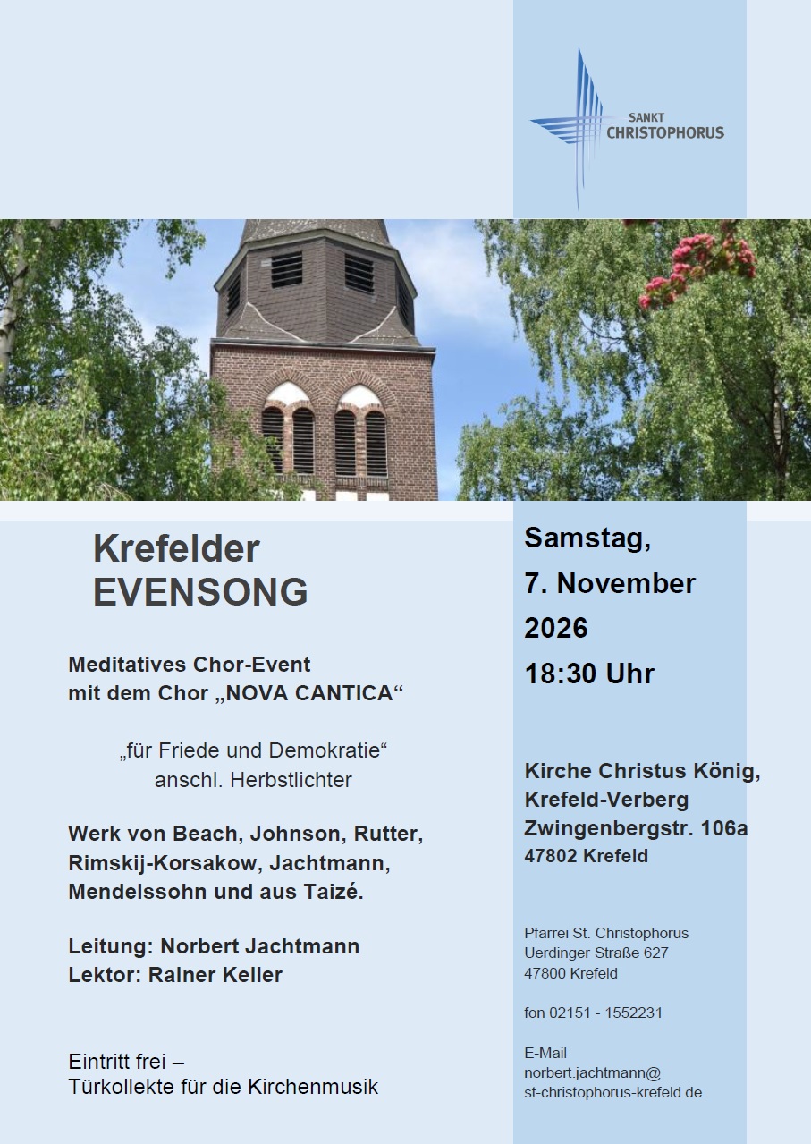 Evensong 7.11.2026 Plakat (c) St. Christophorus
