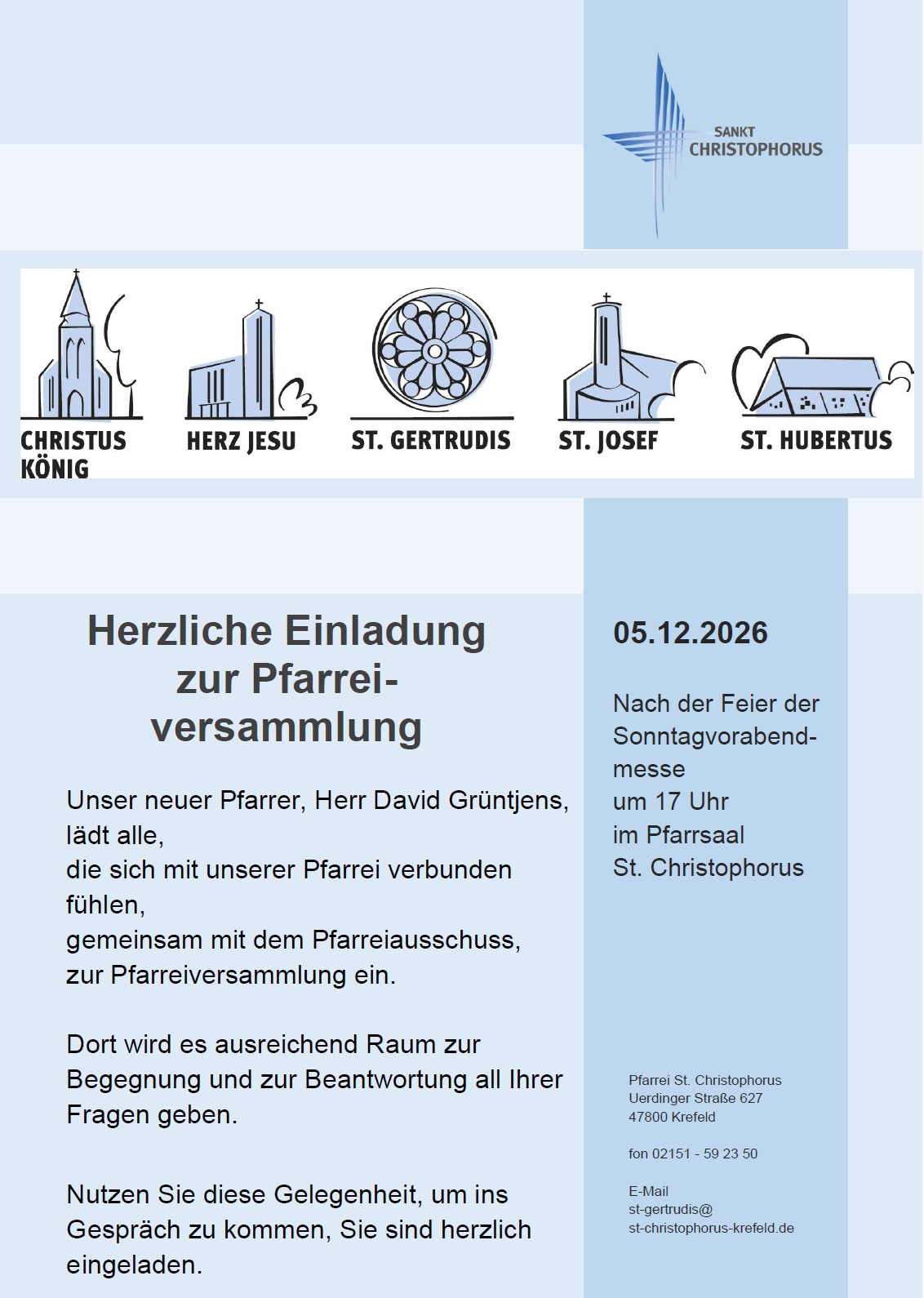 Plakat Pfarreiversammlung 20261205 (c) St. Christophorus