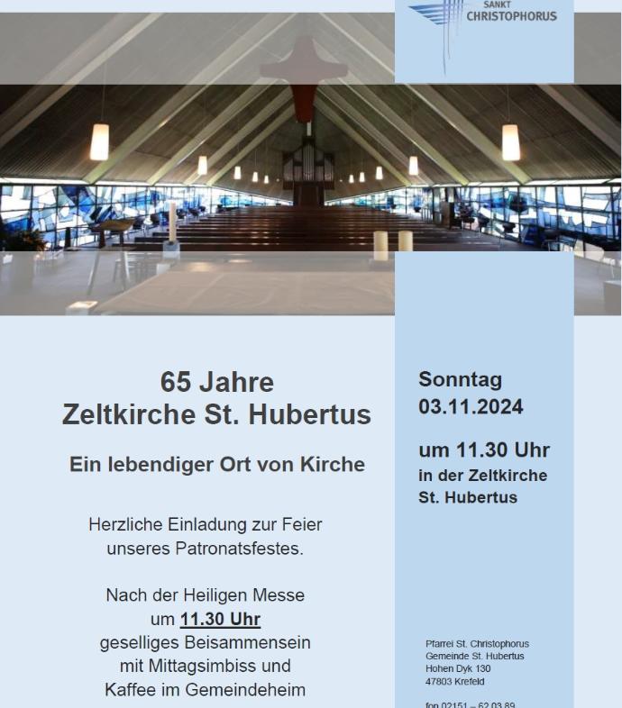 65 Jahre St. Hubertus