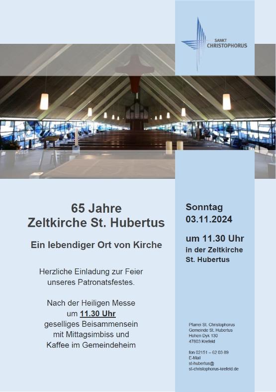 65 Jahre St. Hubertus