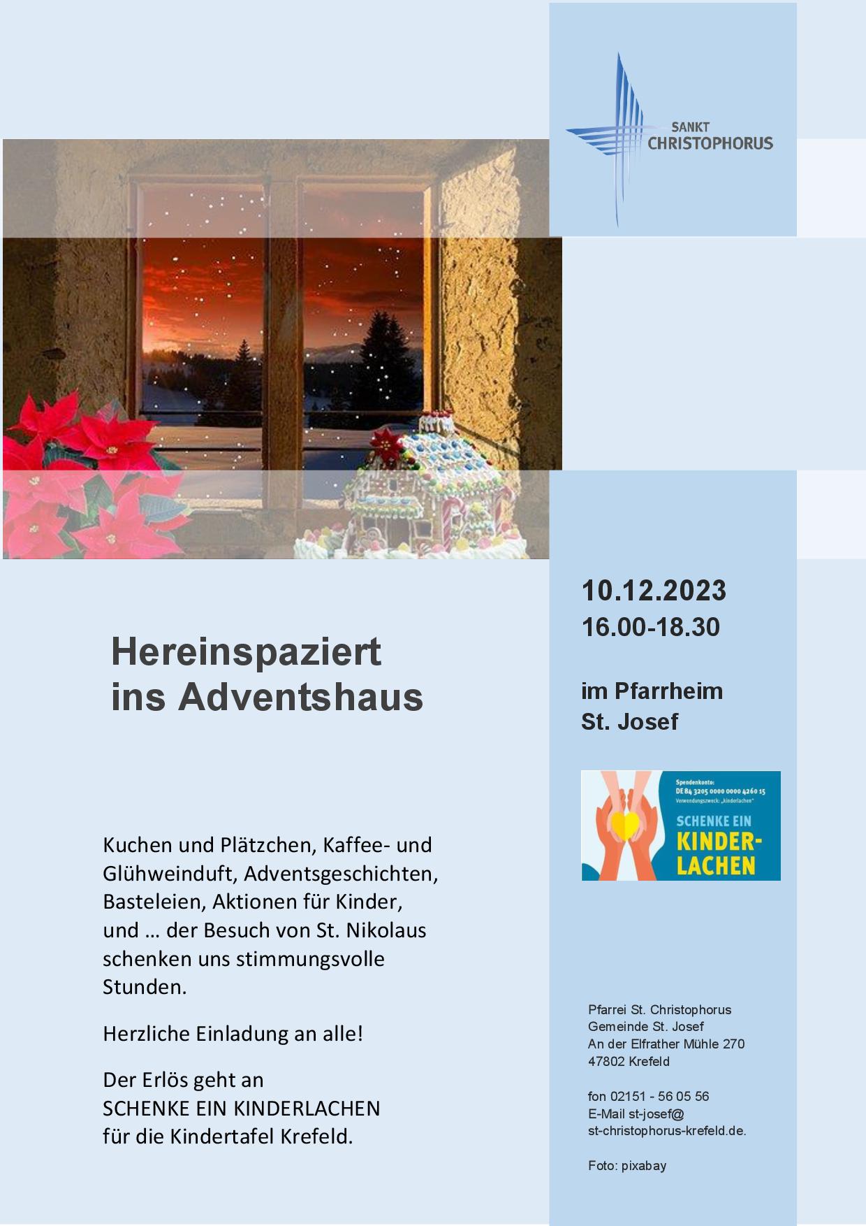 2023 Plakat Adventshaus (c) St. Christophorus