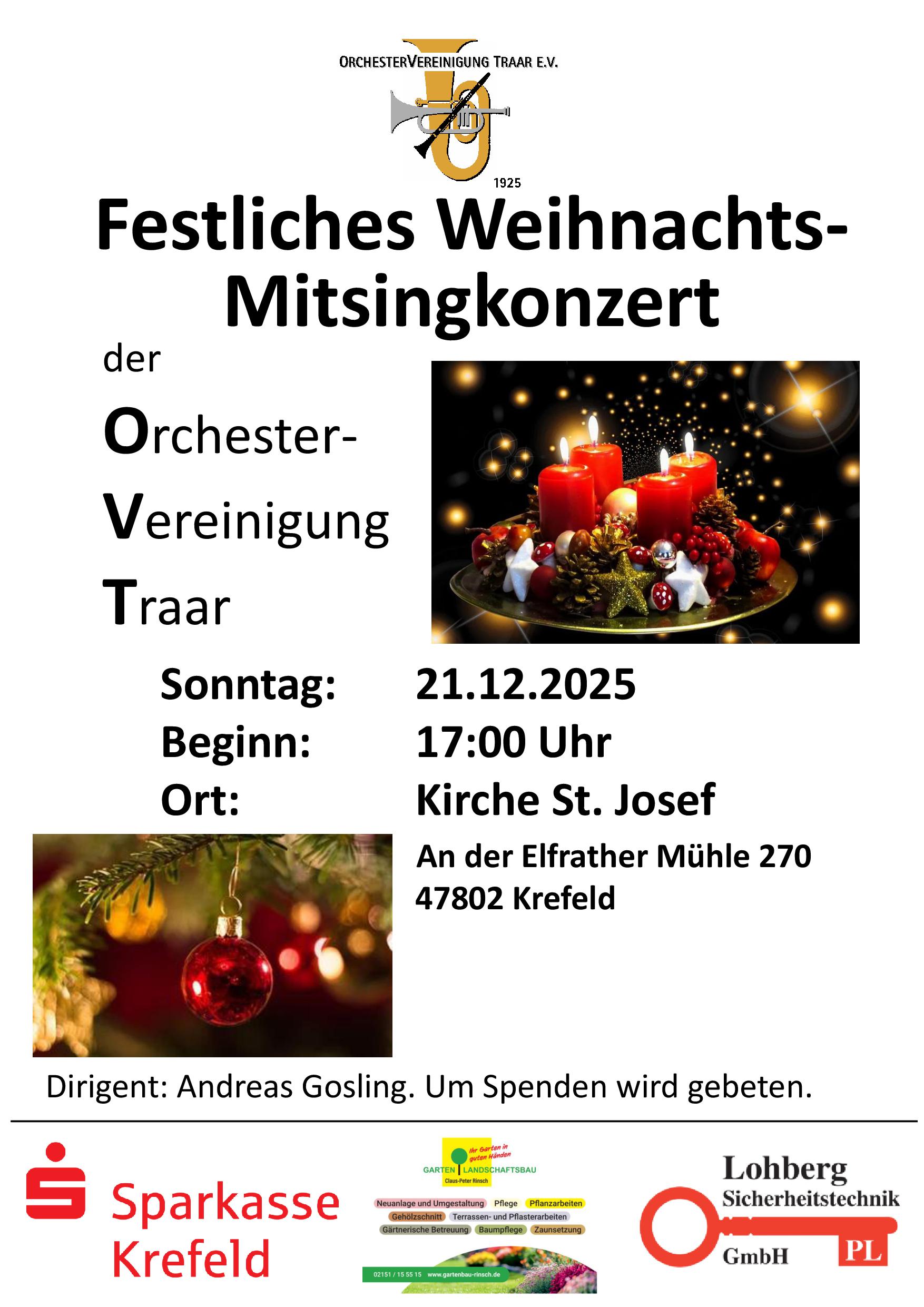 Plakat OVT Weihnachtskonzert 21.12.25 (c) St. Christophorus